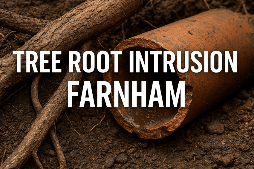 tree root intrusion farnham damaged drains